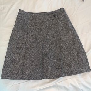 Pleated Tweed Skirt